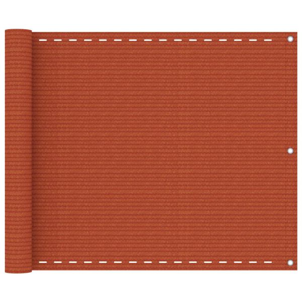 vidaXL Balkongskjerm oransje 75x300 cm HDPE