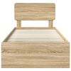 vidaXL Sengestamme med hodegjerde Sonoma 90 x 190 cm Massiv furu