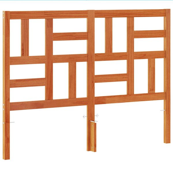 vidaXL Hodegavl voksbrun 135 cm heltre furu