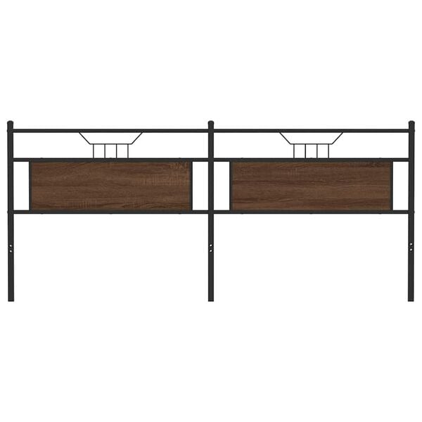 vidaXL Hodegavl brun eik 193 cm konstruert tre og st&aring;l