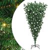 vidaXL Opp-ned kunstig julegran med kule-sett gr&oslash;nn 180 cm PVC