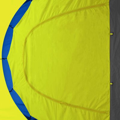 vidaXL Campingtelt stoff 9 personer blå og gul