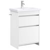 vidaXL Baderomsinnredningssett Hvit 61 x 40 x 84,5 cm Konstruert tre