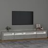 vidaXL TV-benk med LED-lys betonggrå 240x35x40 cm