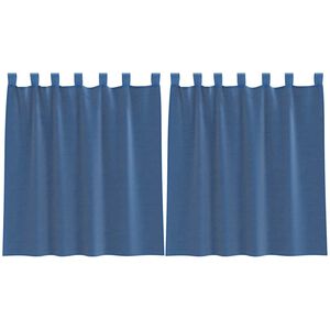 vidaXL Voilegardiner med hemper 2 stk svart 140x140 cm