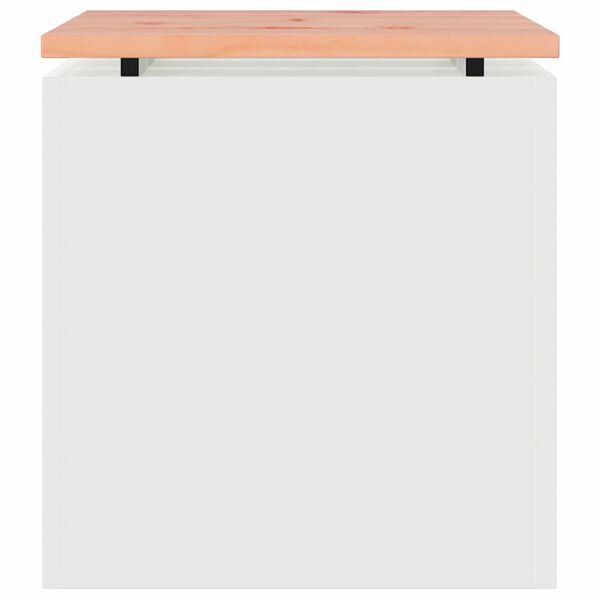 vidaXL Hagebenk Hvit 40 x 40 x 43 cm St&aring;l