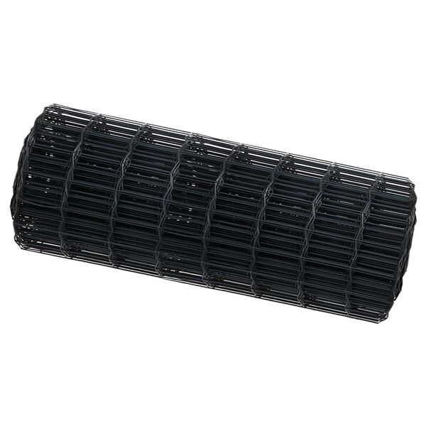 vidaXL Euro gjerde Grå 0.6 x 10 m PVC-belagt jern