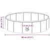 vidaXL Sammenleggbar hundebasseng Bl&aring; 80 x 80 x 12 cm PVC