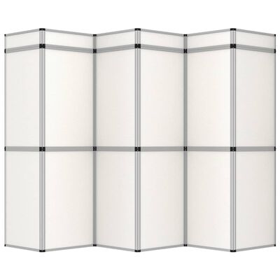 vidaXL Utstillingsvegg 18 paneler sammenleggbar 362x200 cm hvit