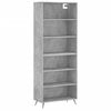 vidaXL Highboard betonggr&aring; 69,5x32,5x180 cm konstruert tre