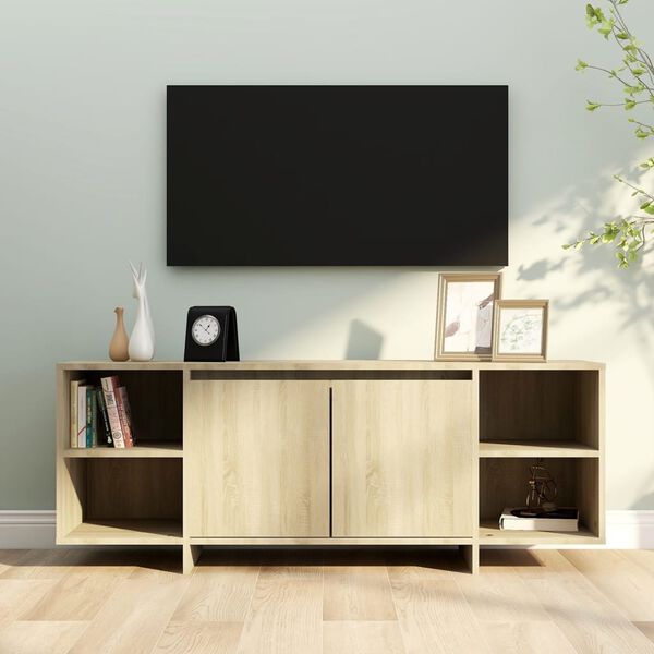 vidaXL TV-benk sonoma eik 130x35x50 cm konstruert tre