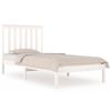 vidaXL Sengeramme hvit heltre furu 90x200 cm