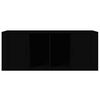 vidaXL TV-benk svart 100x35x40 cm konstruert tre