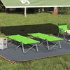vidaXL Sammenleggbar camping seng 2 pcs Mørkegrønn 62 x 194 x 42 cm