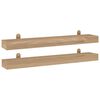 vidaXL Vegghyller 2 stk 90x15x4 cm heltre teak