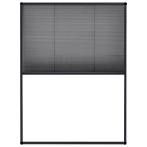 vidaXL Plissert insektskjerm for vindu aluminium antrasitt 60x80 cm