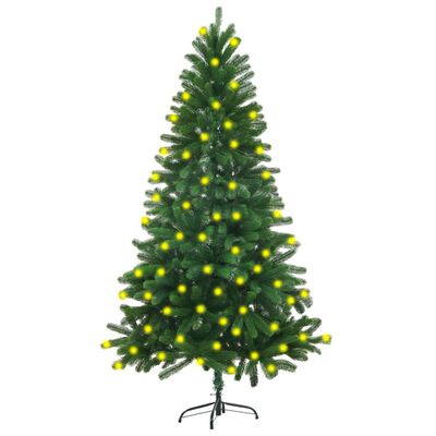 vidaXL Forhåndsbelyst kunstig juletre 150 cm grønn