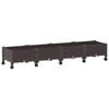 vidaXL Hagekrukke med hjul Brun 160 x 40 x 29 cm PP