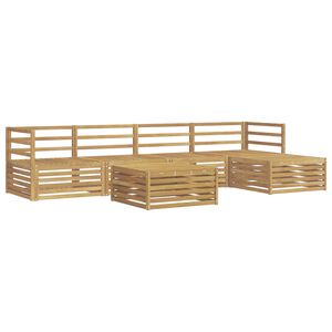 vidaXL Utend&oslash;rs sofa-sett 6 pcs Hvit 79 x 79 x 37 cm Solid akasietre