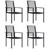 vidaXL Hagestoler 4 stk PVC rotting svart