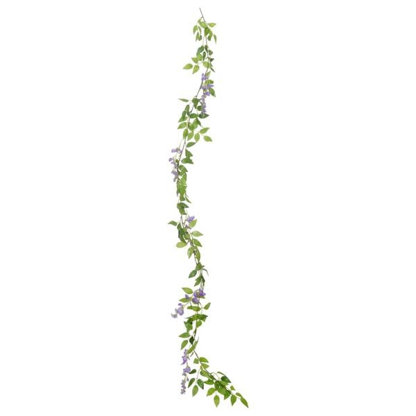 vidaXL Blomsterkranser 6 stk lilla 200 cm