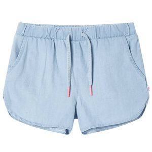 vidaXL Barneshorts myk denimbl&aring; 92
