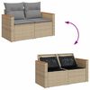 vidaXL Hagesofaer med puter 7 deler beige polyrotting akasie