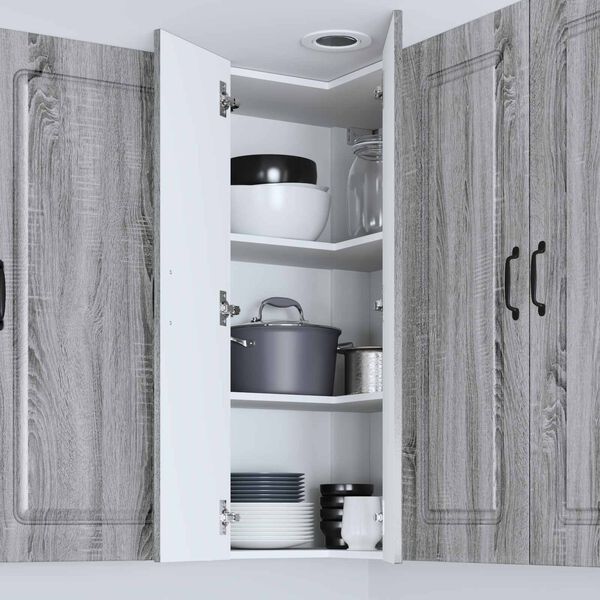 vidaXL Kj&oslash;kkenskap Kalmar Gr&aring; Sonoma 57 x 57 x 100 cm Konstruert tre