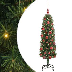 vidaXL Kunstig juletre med 150 LED grønn 150 cm PVC og stål og plast