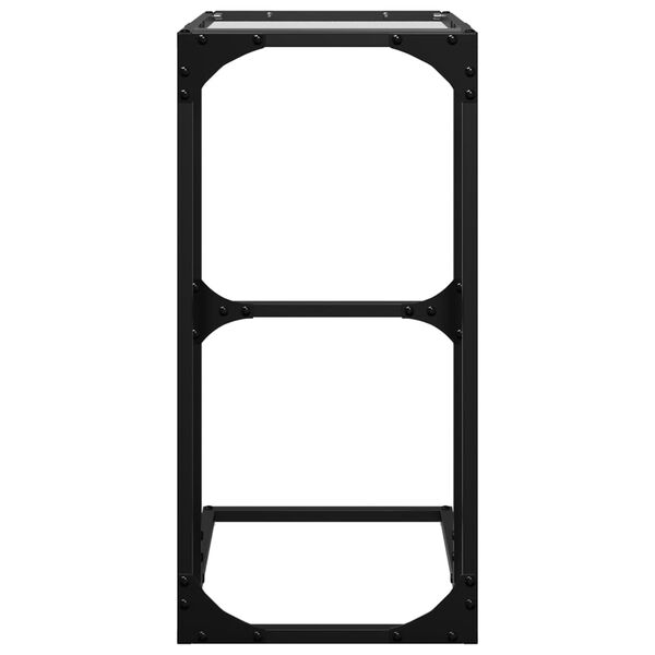 vidaXL Sidebord med gjennomsiktig glassplate 40x30x61,5 cm stål