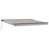 vidaXL Markiseramme Lysegr&aring; 400 &times; 300 cm Polyester med PU-belegg