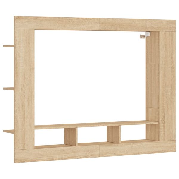 vidaXL TV-benk sonoma eik 152x22x113 cm konstruert tre