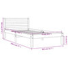 vidaXL Sengeramme uten madrass voksbrun 75x190 cm heltre furu
