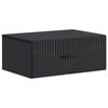 vidaXL Vegghengt Nattbord Svart 49 x 34,5 x 20 cm Konstruert tre