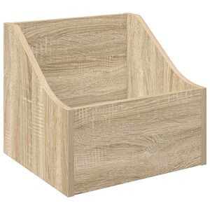 vidaXL LP-plateboks Sonoma eik 37 x 33 x 32 cm Konstruert tre