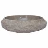 vidaXL Vask &Oslash;40x12 cm marmor gr&aring;