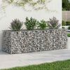 vidaXL Gabion hevet seng s&oslash;lv 180 x 60 x 55 cm Galvanisert St&aring;l