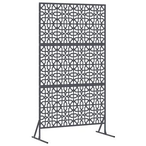 vidaXL Personvernsvegg 100 x 50 x 180 cm St&aring;l Antrasitt