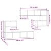 vidaXL TV Enheter Veggmontert 4 pcs Gamle tre Konstruert tre