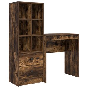 vidaXL Skrivebord R&oslash;kt eik 115,5 x 40 x 127 cm 2 stk.