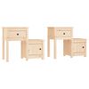 vidaXL Nattbord 2 stk 79,5x38x65,5 heltre furu