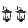 vidaXL Veggmontert Lampe with LED Bulb 2 stk. Svart 19 x 14 x 25 cm