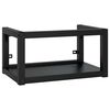 vidaXL Vegghengt servantramme for bad svart 59x38x31 cm jern