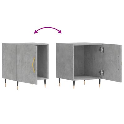 vidaXL Nattbord betonggrå 40x40x50 cm konstruert tre