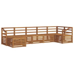 vidaXL Utend&oslash;rs sofa-sett 7 stk. Naturlig
