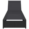 vidaXL Solstol Svart 200.5 x 70 x 75 cm polyrotting