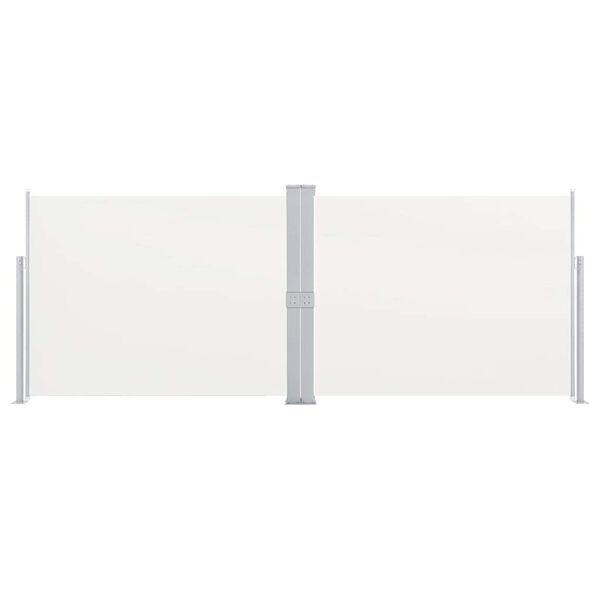vidaXL Uttrekkbar sidemarkise 170x1000 cm kremhvit