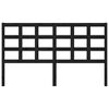 vidaXL Sengegavl svart 165,5x4x100 cm heltre furu