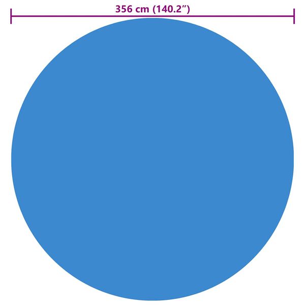 vidaXL Bassengtrekk blå 356 cm PE