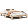 vidaXL Sengeramme uten madrass hvit 135x190 cm heltre furu